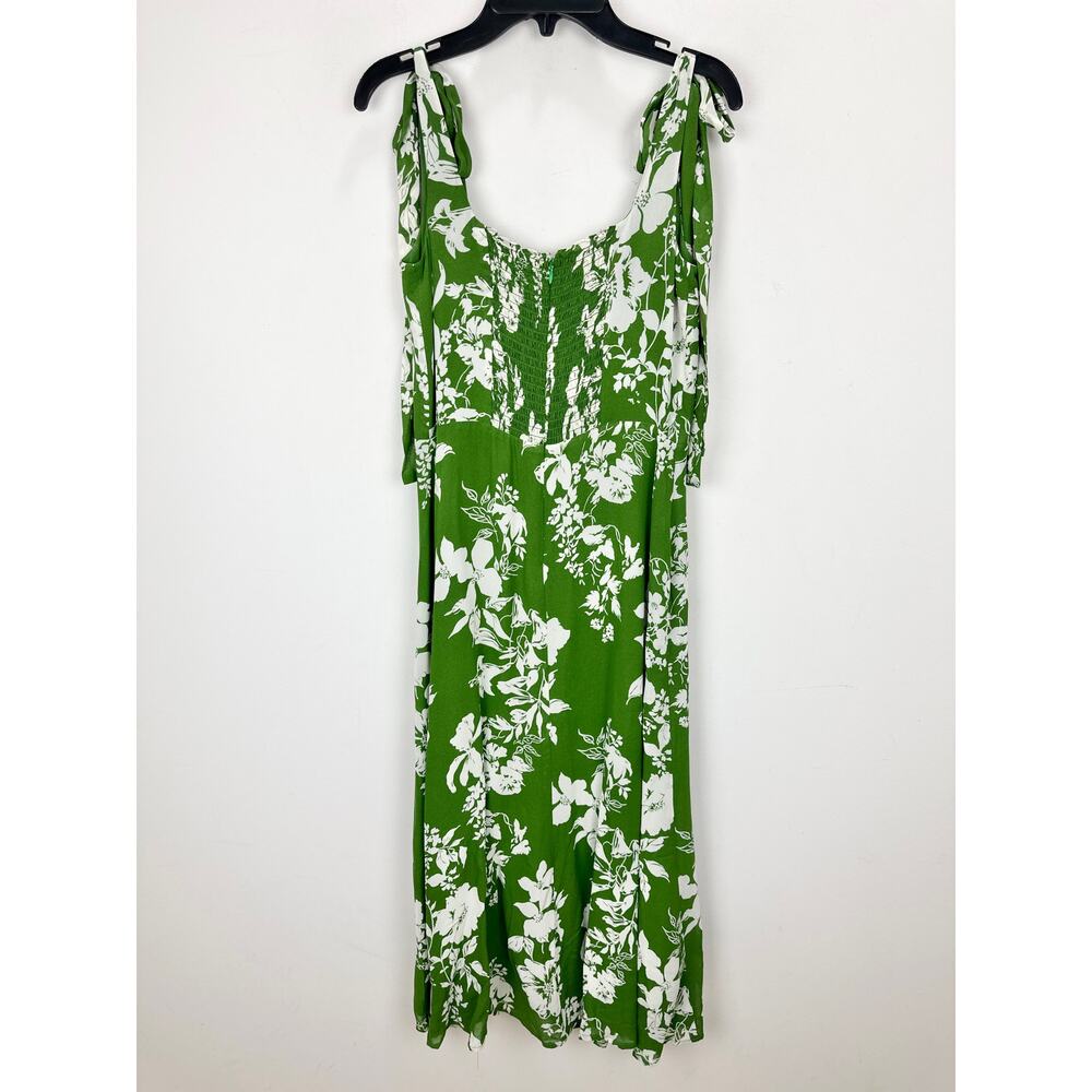 Reformation Twilight Mystique Midi Dress Floral Viscose Green Square Neck US 8 - Picture 10 of 10